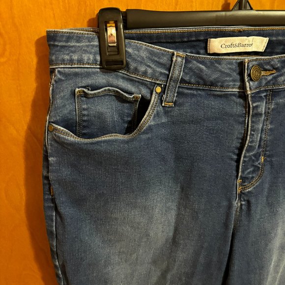 Croft & Barrow Stretch Jeans Size 12S Dark Blue - Picture 3 of 14